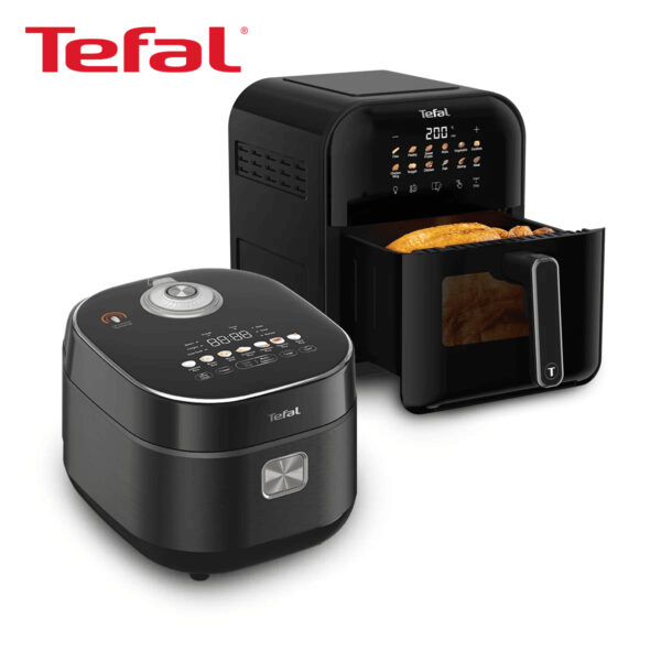 Tefal Far Infrared IH Rice Cooker RK8868 1.5L + Easy Fry Vision Air Fryer EY8218 – Smart Cooking Bundle (Malaysia)