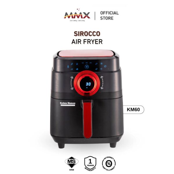 MMX Sirocco Plus KM60 3D Ecoheal Digital Air Fryer 8.5L – Non-Stick, Healthy Cooking