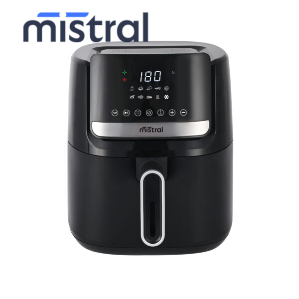 Mistral 6.6L Digital Air Fryer – Black, Healthy Oil-Free Cooking