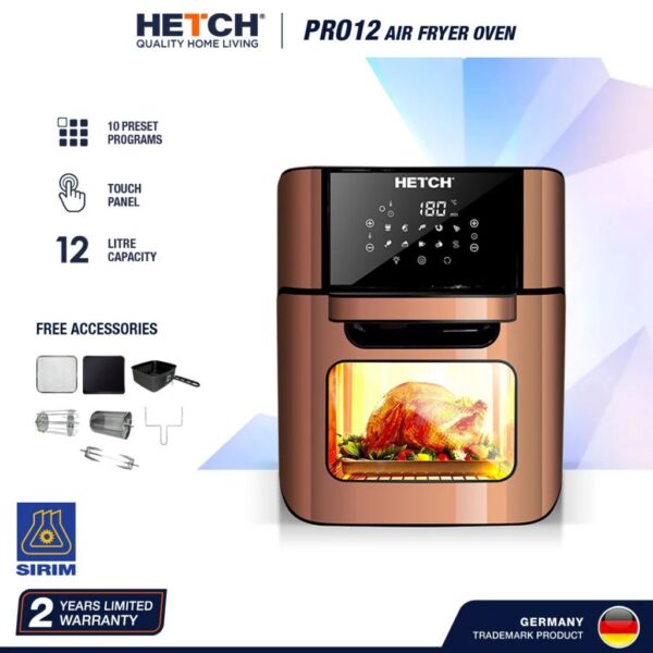 PRO12 Digital Air Fryer Oven – Healthy Oil-Free Cooking, Multi-Function
