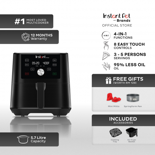 Instant Pot Vortex 4-in-1 Smart Air Fryer 6QT (5.7L)