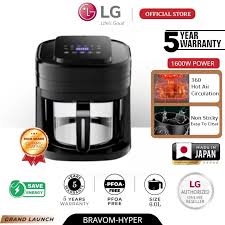 LG BRAVOM-HYPER AF-899L 8.5L Digital Air Fryer – LED Touch Screen Large Capacity Oil-Free Cooker
